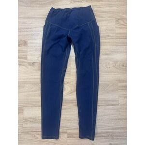 HOFI Women's Navy Blue Compression Leggings Small Athletic Yoga Workout Pants